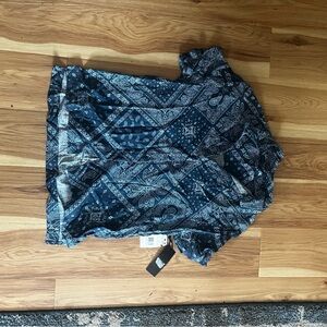 Black Tape Blue Bandana Print Shirt